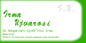 irma ujvarosi business card